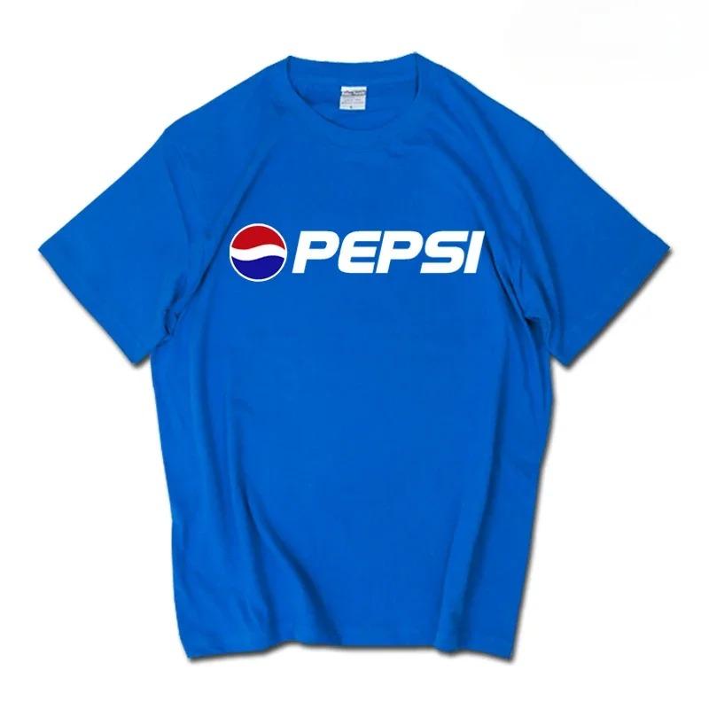 Sommer Neu Trendige Marke INS Pepsi Cola Gemeinsames T-Shirt Sprite Coca-Cola Herren und Damen Locker Übergröße Baumwolle Paare Kurzarm