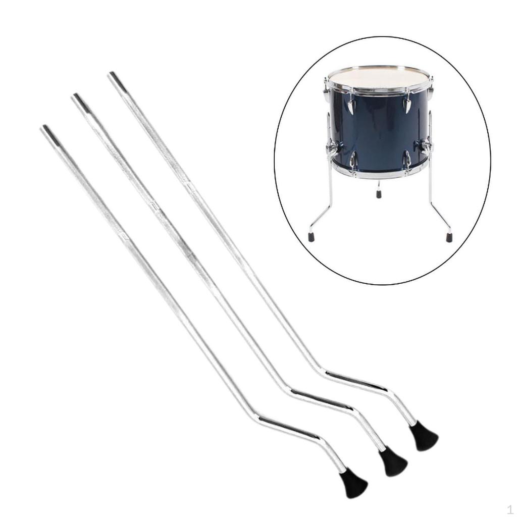 3x náhradní nohy podlahového bubnu Tom Drum Příslušenství Protiskluzový hardware Pevný stojan