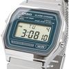 Casio Vintage Series A158WEM-3 Unisex Digital Watch Mesh Metal Band Dark Blue Green