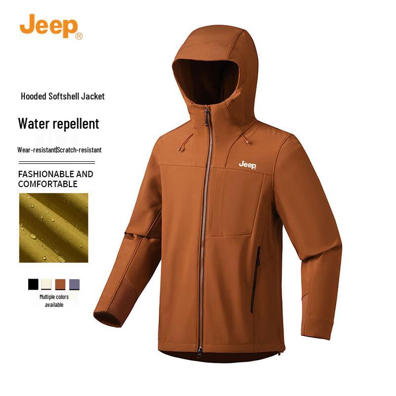 

JEEP Men s Autumn Windproof Hooded Softshell Jacket 2XL