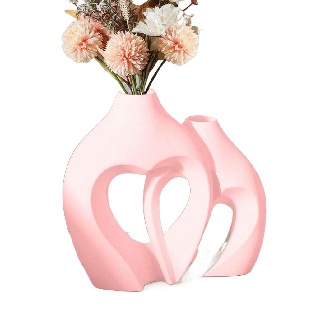 

Смола Гидропонный Держатель для цветов Современные Цветочные Принадлежности Контейнер для растений Ваза в форме сердца Хомстей розовый