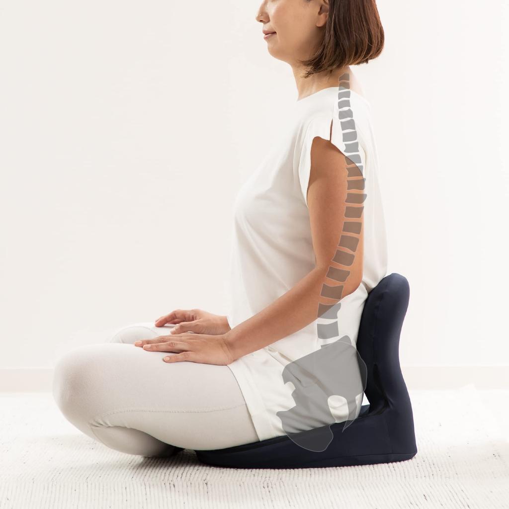 And Medical BOLLARDCHAIR Posture Pelvis Lower Back Pain Pelvic Correction Posture Correction Seat Chair Chair (Bollard Chair) (Navy)