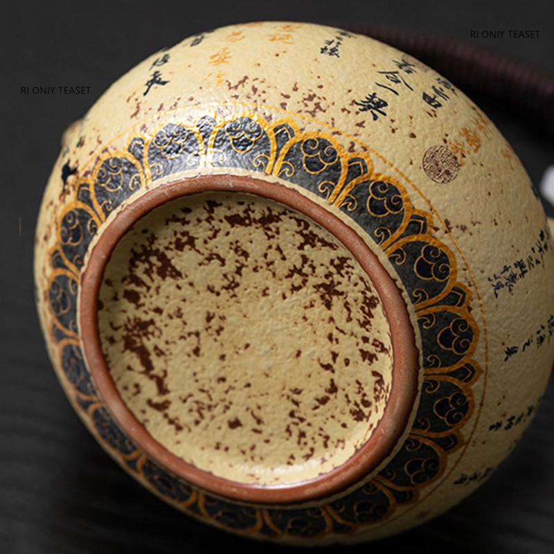 100ml Chinese Ceramic Teapot Handmade Ball Hole Filter Tea Pot Beauty Tea Infuser Small Capacity Kettle Travel Teaware Gifts