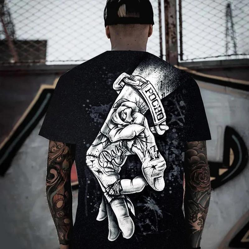 Gothic Style Men's T-shirt Horror Skull 3D Print Kids Tees Fashion Men Women Short Sleeve O-Neck Tshirt Oversized Street Y2k Top