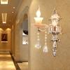 modern wall lamp jade shade living room crystal wall lamps Led Arandela Hotel room art deco Man-made marble Wall Light fixtures