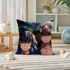 Demon Slayer Kamado Tanjiro Anime Plush Pillow Cover Soft Short Plush Cushion Cover For Sofa Bedroom Home Decor Gift Decoration