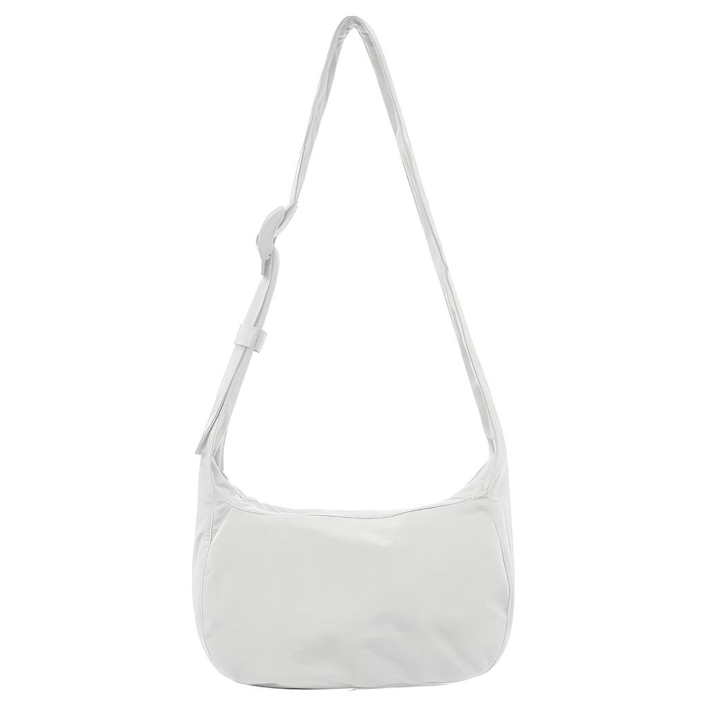 New COS Polyamide Saddle Bag, Shoulder Bag, Crossbody Bag Medium Unisex Greige 1219190002