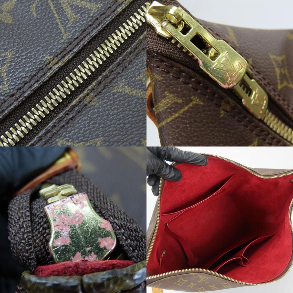 Used LOUIS VUITTON Shoulder Bag Amphor Three M47275 Monogram/Nume leather Brown Sharon Stone collaboration