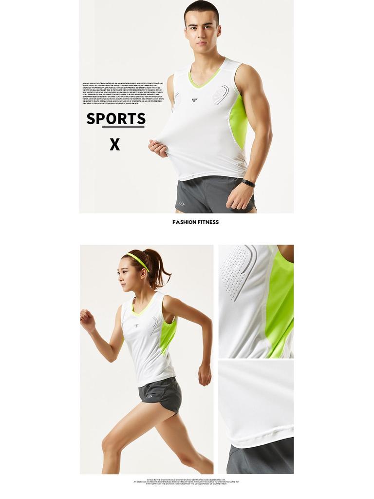 Couple's Quick-Dry Sports Set: Men's Short-Sleeve Tee & Women's Vest with Shorts