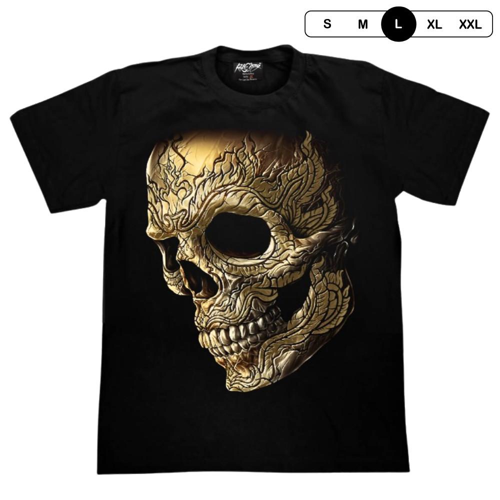 T-Shirt Art Skull Sullen Graphic 3D Black Mens Glow In The Dark New Year Gift S разноцветный