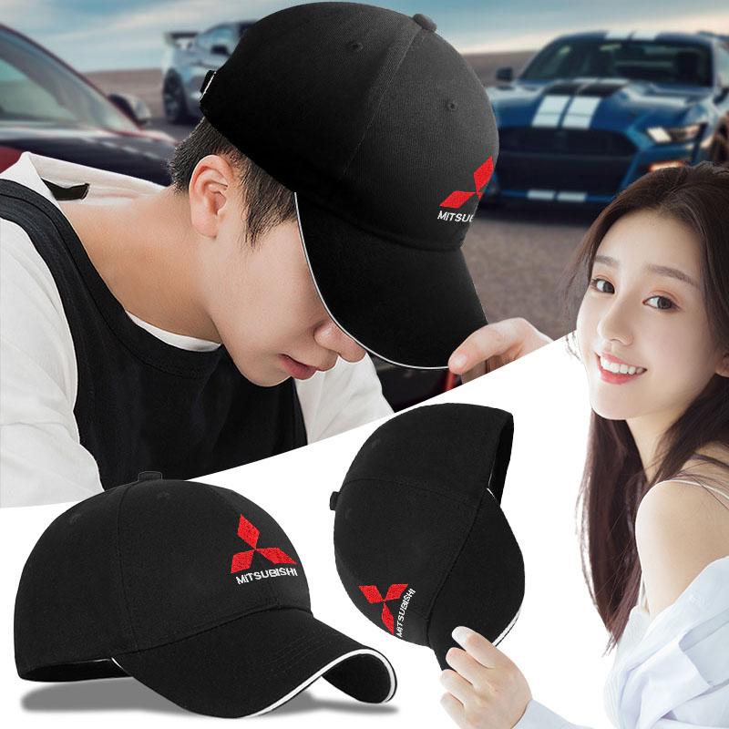 Car Logo Baseball Cap Outdoor Sports Sun Hat Gift For Mitsubishi Lancer ASX Outlander Pajero Carisma L200 Galant EVO