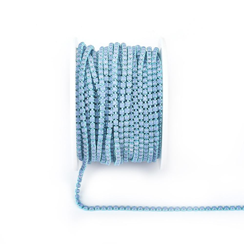 

Weichen Protein Color Electrophoretic Claw Chain Керамическая однорядная цепочка со стразами Diy Jewelry Accessories Apparel Accessories SS6 2mm (1 yard/bar)