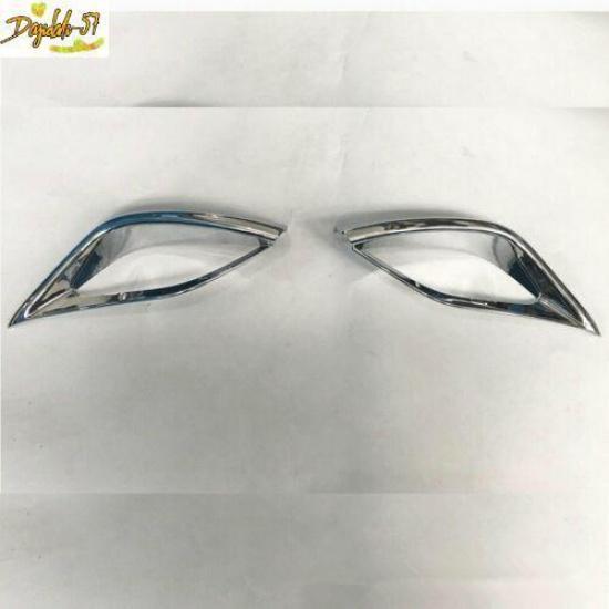 2pcs For Toyota Highlander - Chrome Car Rear Bumper Fog Light Cover Trim