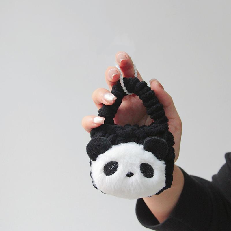 

Мультяшные животные Панда Плюшевая вязаная сумка Автомобильный брелок Креативный комплект наушников Портативная мини-сумка для хранения монет Детские подарки