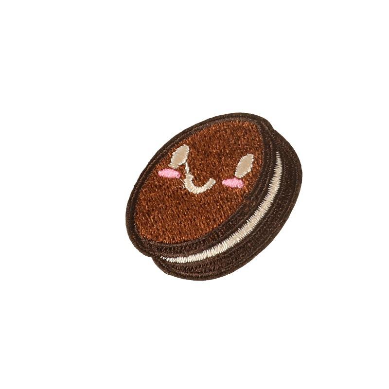 Embroidery label food burger fries embroidery sticker patch sticker clothing accessories shoe logo cloth label cloth sticker