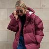 Down Jacket Women's Warm Fashionable Loose Comfortable Solid Cotton Jacket Autumn Winter Casual Simple Overwear
