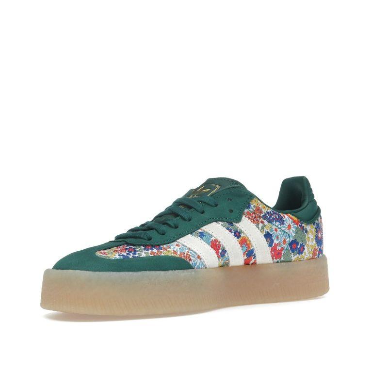 Liberty London x adidas  Sambae Floral Embroidery Women Sneakers Green Clear-Sky Footwear-White JH7289