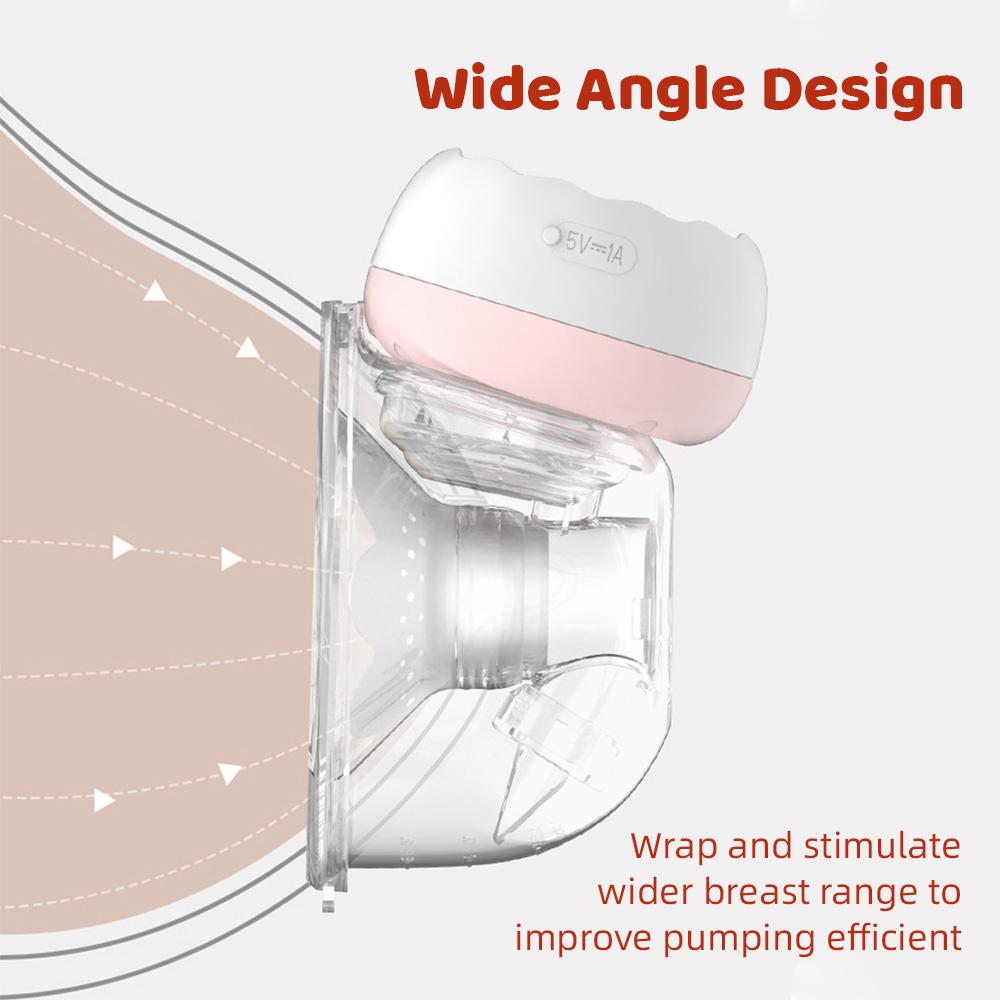 Extractor de leche portátil, extractor de leche eléctrico manos libres para amamantar, 4 modos, 12 niveles de succión, bajo