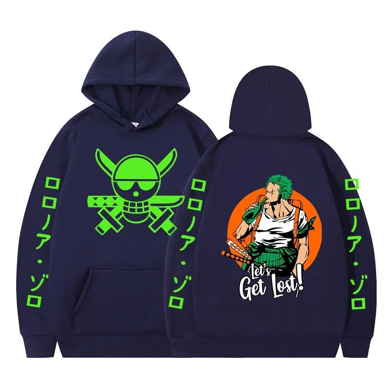 Anime ONE PIECE Men Women Hoodies Autumn Casual Pullover Roronoa Zoro Hoodie Fashion Hip Hop Sweatshirt Clothes