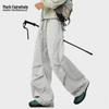 Mark Fairwhale Men's Quick-Dry American Pleated Paratrooper Cargo Wide-Leg Pants