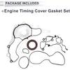 Engine Timing Cover Gasket Set TCS46162 for Jeep Wrangler 2012-2016 3.6L 3.2L Long-lasting Sealing Chain Case Cover Gasket Rubber,Metal 1 Set