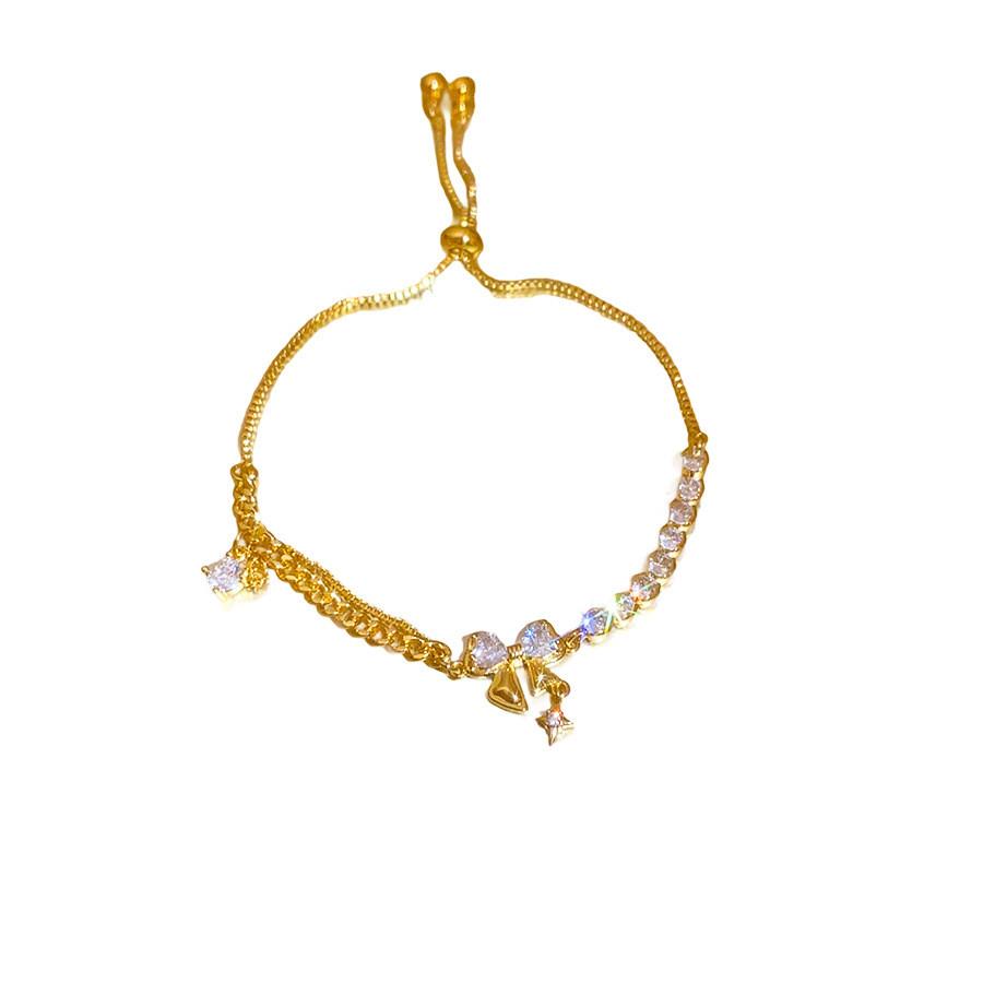 Butterfly Bow Bracelet With Plating And Zirconia For Fashionable Women