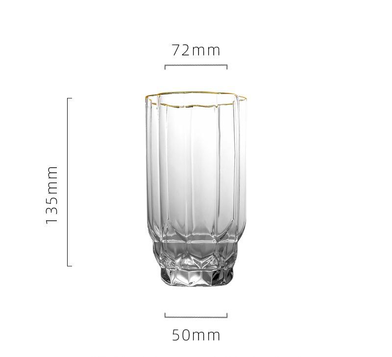 1PC Gold Diamond Red Wine Glass European Light Luxury Crystal Glass Household Tall Champagne Cup Whiskey Foreign Wine