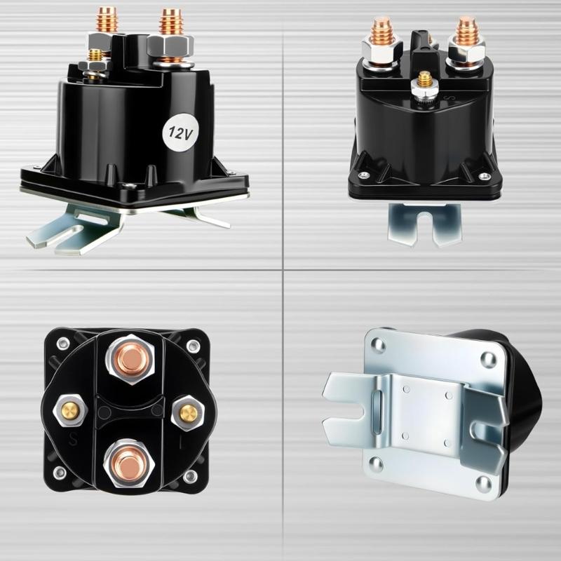 12V Dump Trailer Solenoid Relays 4-Terminals Intermittent Duty Solenoid Replacement for Hydraulic Pumps Easy To Install