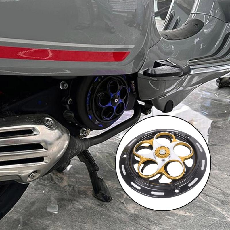 Motorcycle Engine Cover Engine Cooling System Fan Cover Caps Radiator Guard 5.7'' Aluminum Decoration