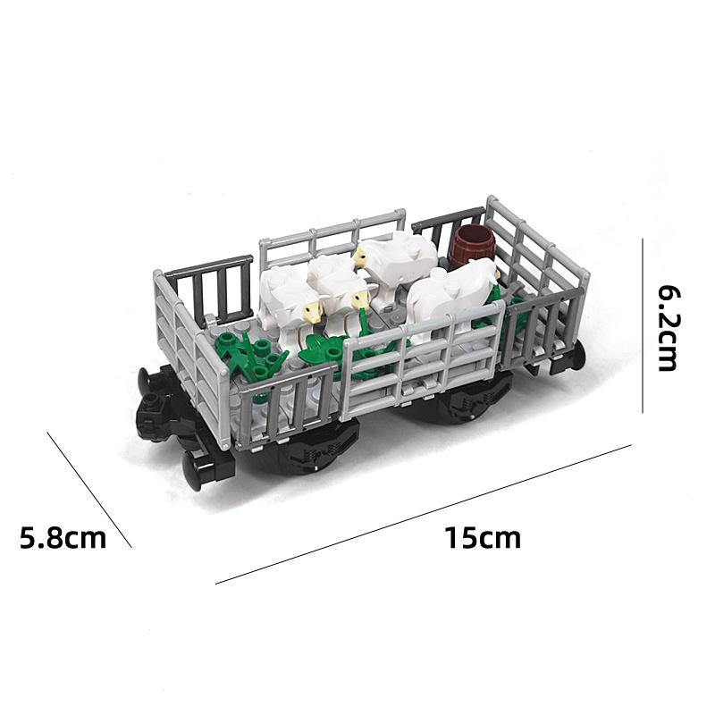 Tank car/Train Car/ Cargo Train small particle assembling building block Creative DIY MOC toy for Children