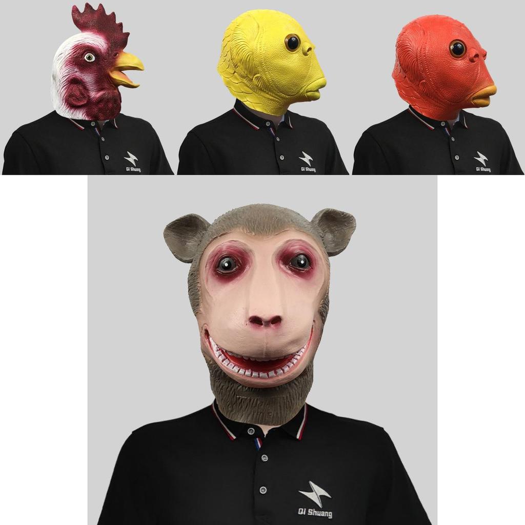 Funny Animal Series Latex Head Masks For Party Costumes And Halloween Celebrations