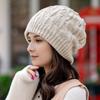 Autumn and Winter, Warm Ear Protection Hat, Knitted Wool Hat, Cold Hat Cover, Versatile, Stacked Hat, Women, Simple Solid Color Design