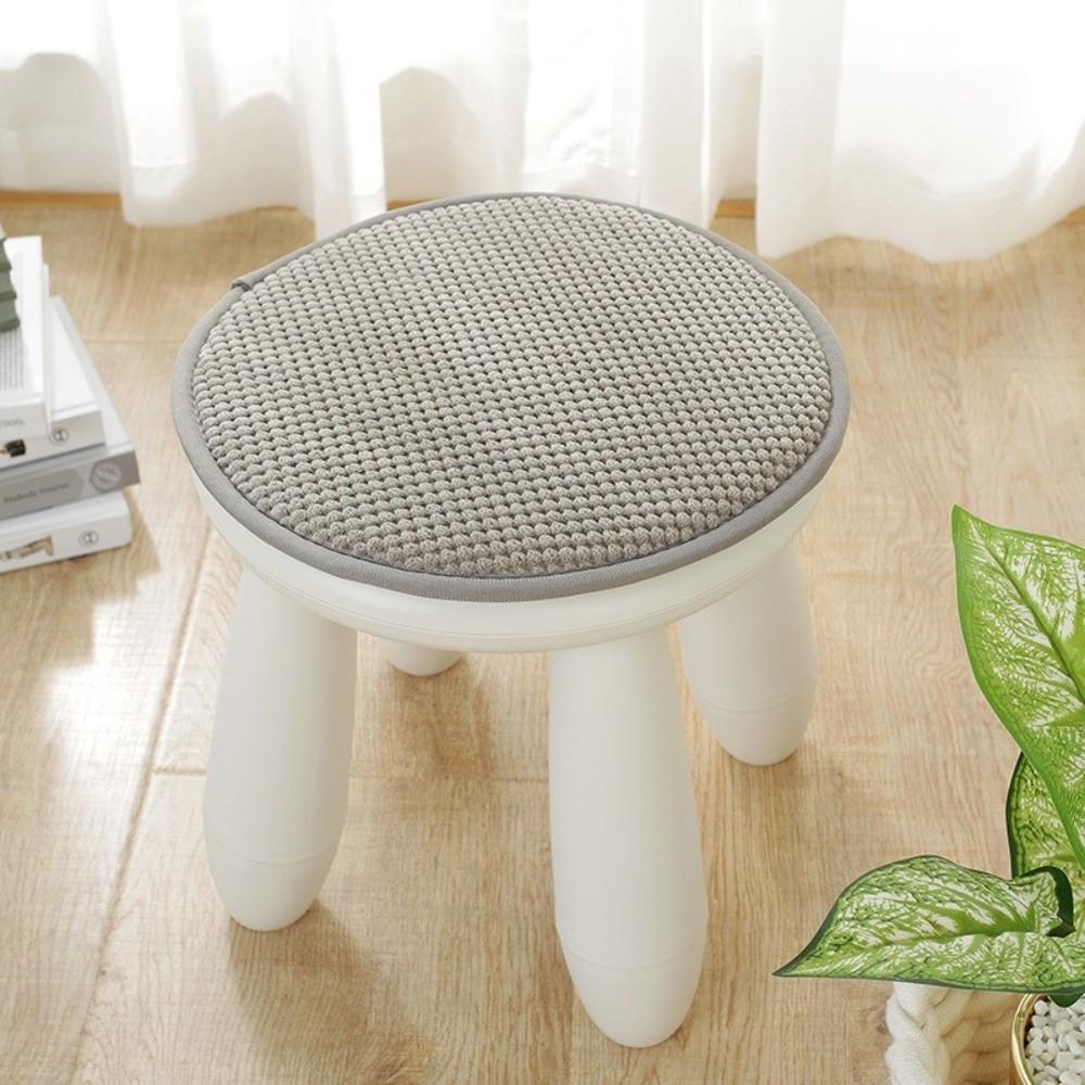 Solid Color Seat Pad 25/35cm Round Cushion Cozy Chair Cushion  Winter Season
