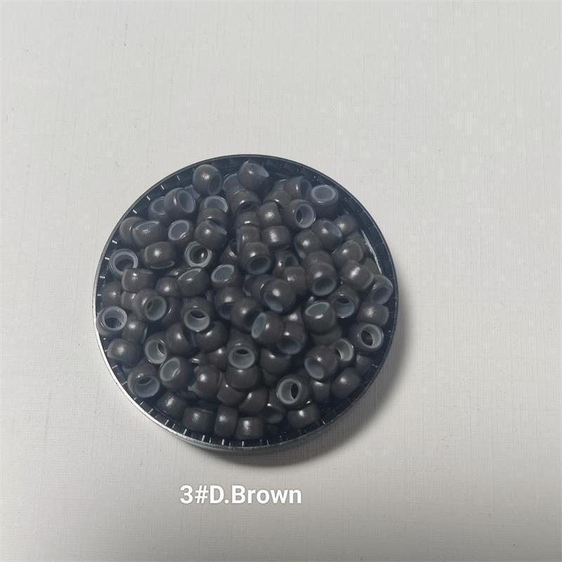 200Pcs Hair Extension Tools 4.0Mm Silicone Nano Rings For Nano Rings Copper With Silicone Lined Hair Beads Hair Rings