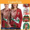Unisex Mens Womens Ugly Christmas Sweater Santa Claus Warm And Soft Pullover