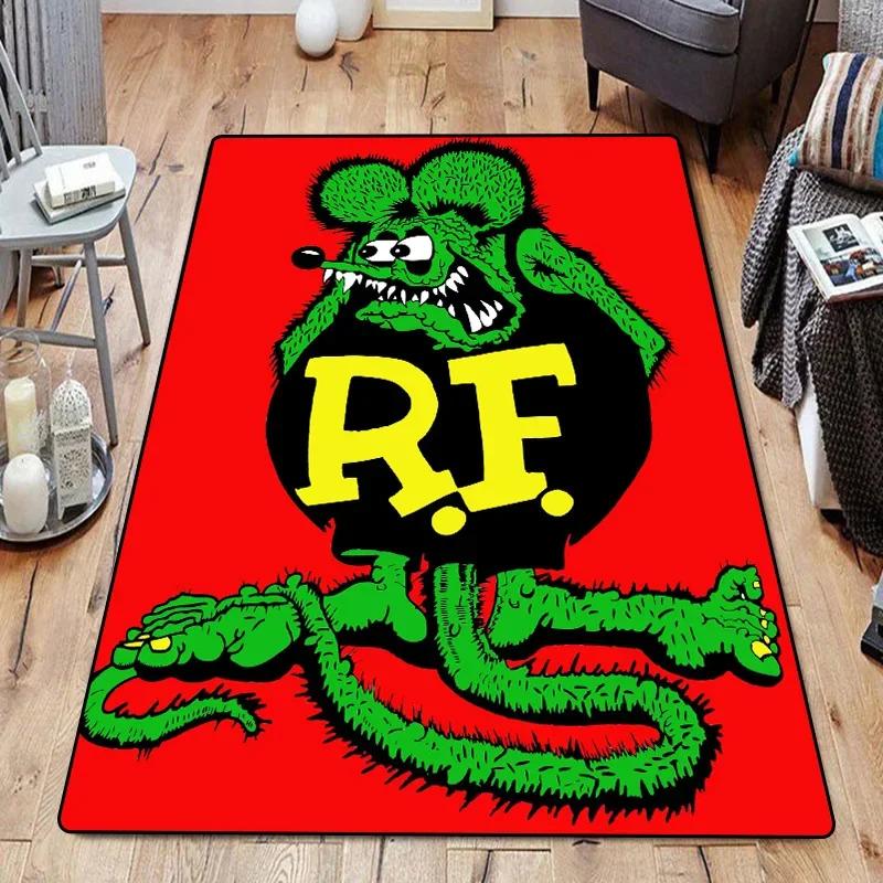 Funny Room Rugs Foot Carpets R-Rat Fink Entrance Doormat Kawaii Rug Floor Mats Bath Mat Kitchen Hallway Carpet Home Decor