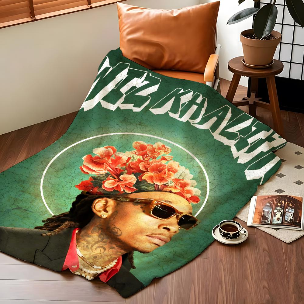Music W-Wiz K-Khalifa Throw Flannel Blanket Suitable For Sofas Beds Offices Travel, Camping Chairs