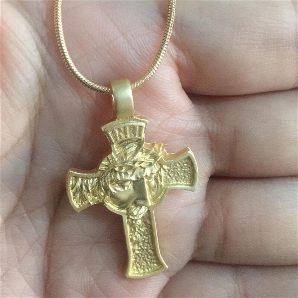 New Blood Red Gothic Inverted Cross Pendant Necklace Jewelry European and American Punk Style Cross Jewelry