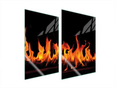 PLACA PROTECTORA DE CRISTAL PARA COCINA 2x35x52 FUEGO