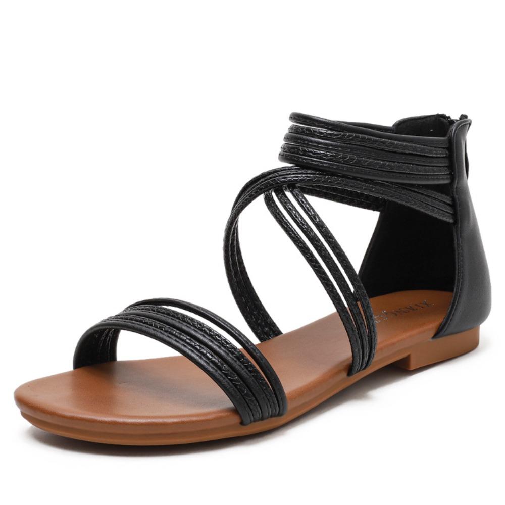 2026 New Women Roman Sandals, Boho Fairy Style Versatile Flat Beach Seaside Casual Shoes