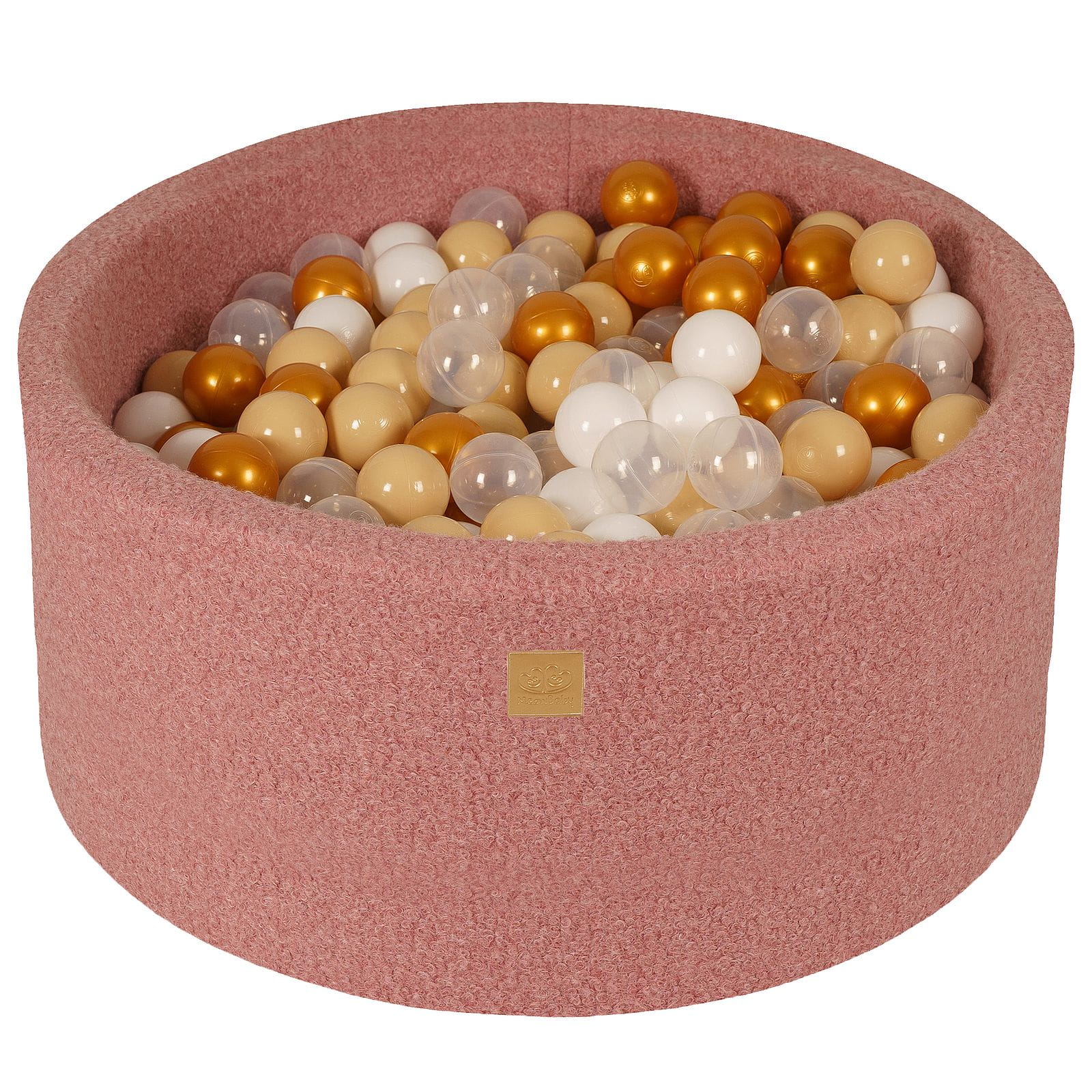 Piscină cu bile rotundă MeowBaby® Boucle Roz 90x40 cm