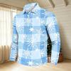 Men's Casual Long Sleeve Neck T-Shirt with Christmas Print for Holiday Party