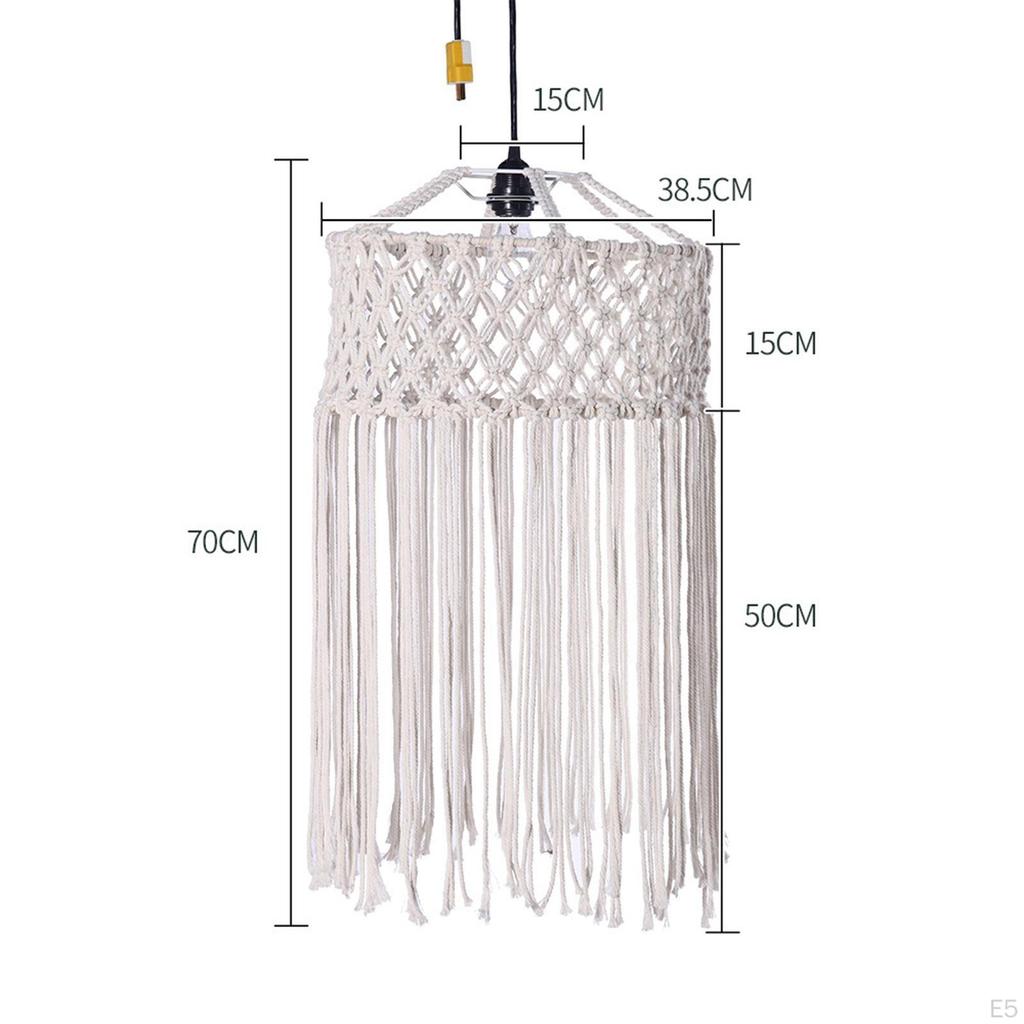 Boho Macrame Pendant Lampshade for Modern Home Decor
