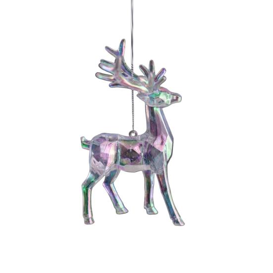 Christmas Tree Ornament Snowflake Deer Bird Icicle Design Sparkling Hanging Decoration Festive Holiday Season Home Decor