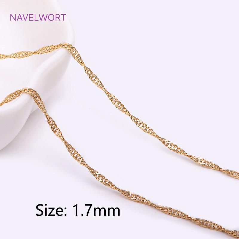 Wholesale Bulk Chain For Jewelry Making DIY Craft, Multi types Real Gold Plating Thin Chains For Making Jewelry