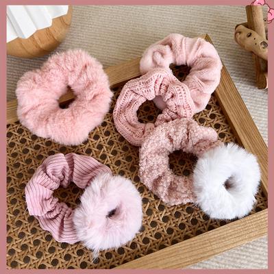 7-teiliges Haarband-Set, Herbst/Winter, flauschiges Haarband, Stirnband für Damen und Mädchen, modisches, süßes Haarband, Haargummi, Geschenkidee