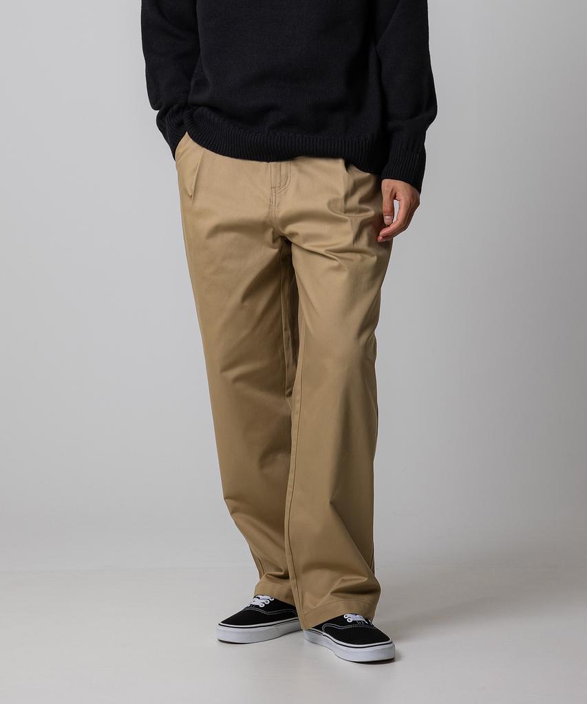 DICKIES Relaxed One-Pleat Chino Pants Khaki