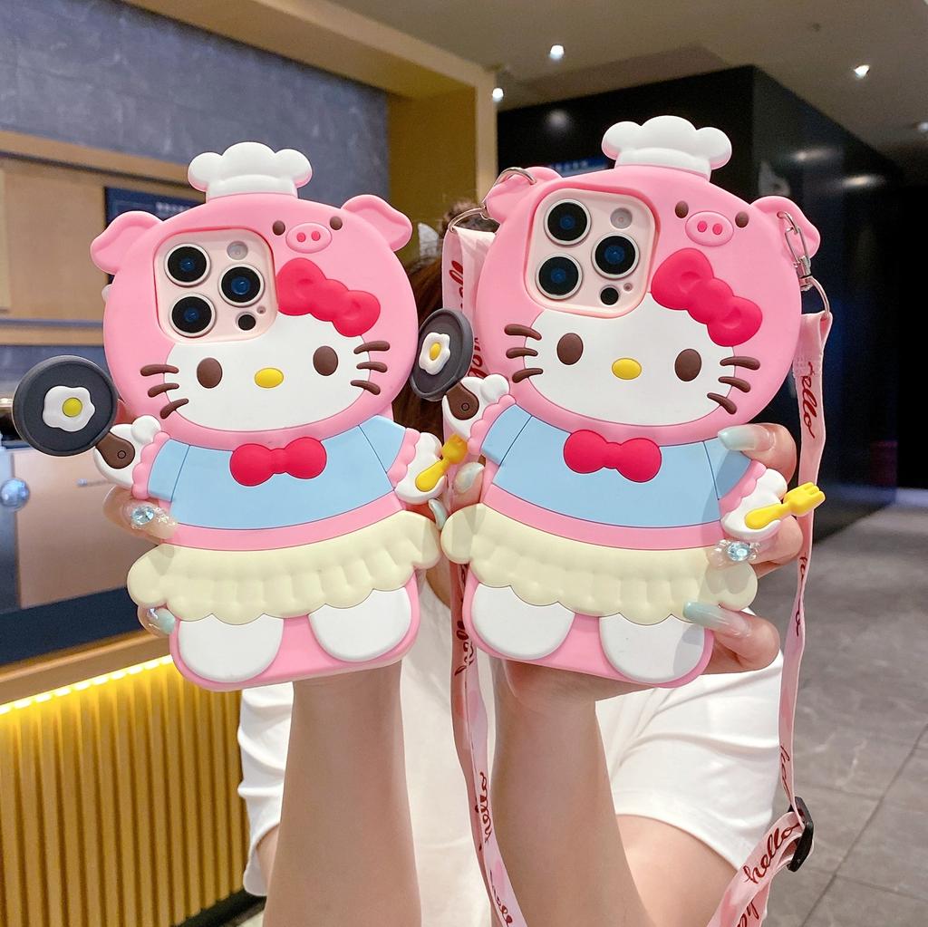 The new sheet is suitable for Realme16 mobile phone case, real me C85Pro cartoon Melody A6 lanyard protective case.