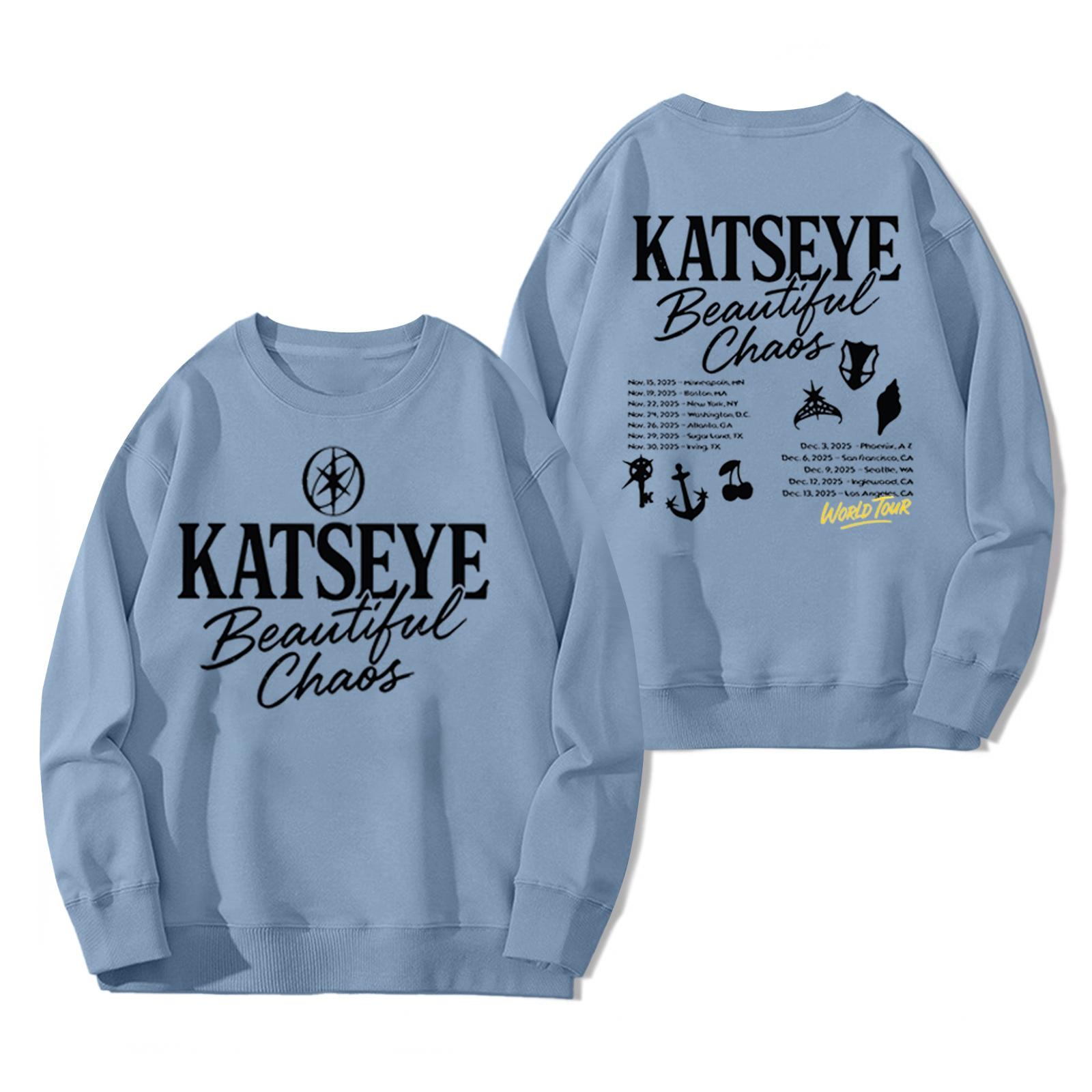 

Women s Fashionable And Casual Long Sleeve Printed Pullover Sweatshirt M синій