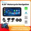 Portable 6.25 Inch Motorcycle GPS Navigation Wireless Carplay Android Auto IP67 Waterproof Moto Monitor Car Drive Recorder WIFI